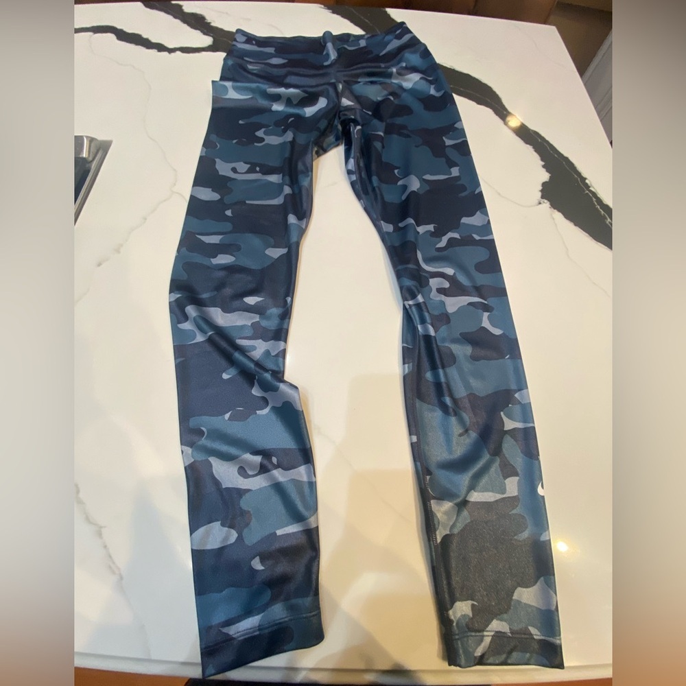 Nike Blue Camouflage Leggings